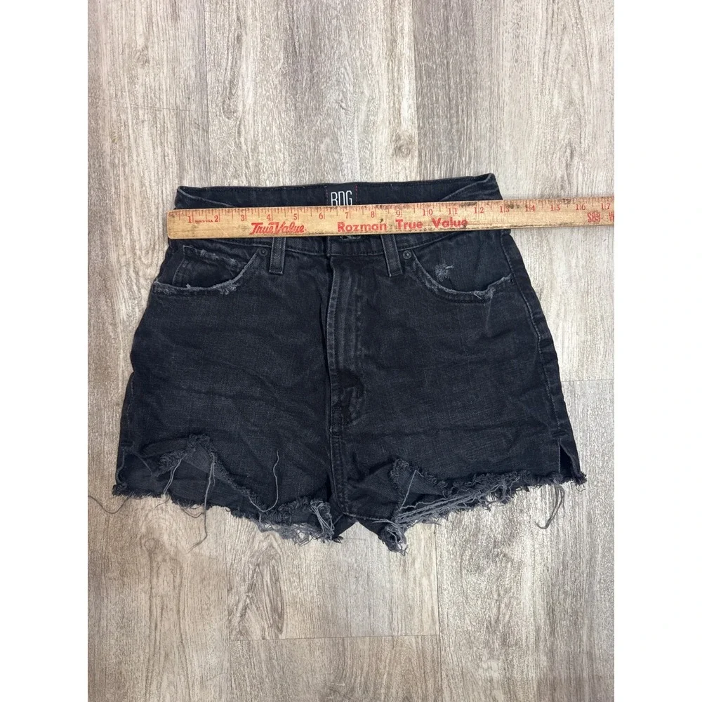 BDG Urban Outfitters‎ Black Girlfriend High Rise Distressed Denim Shorts Size 27